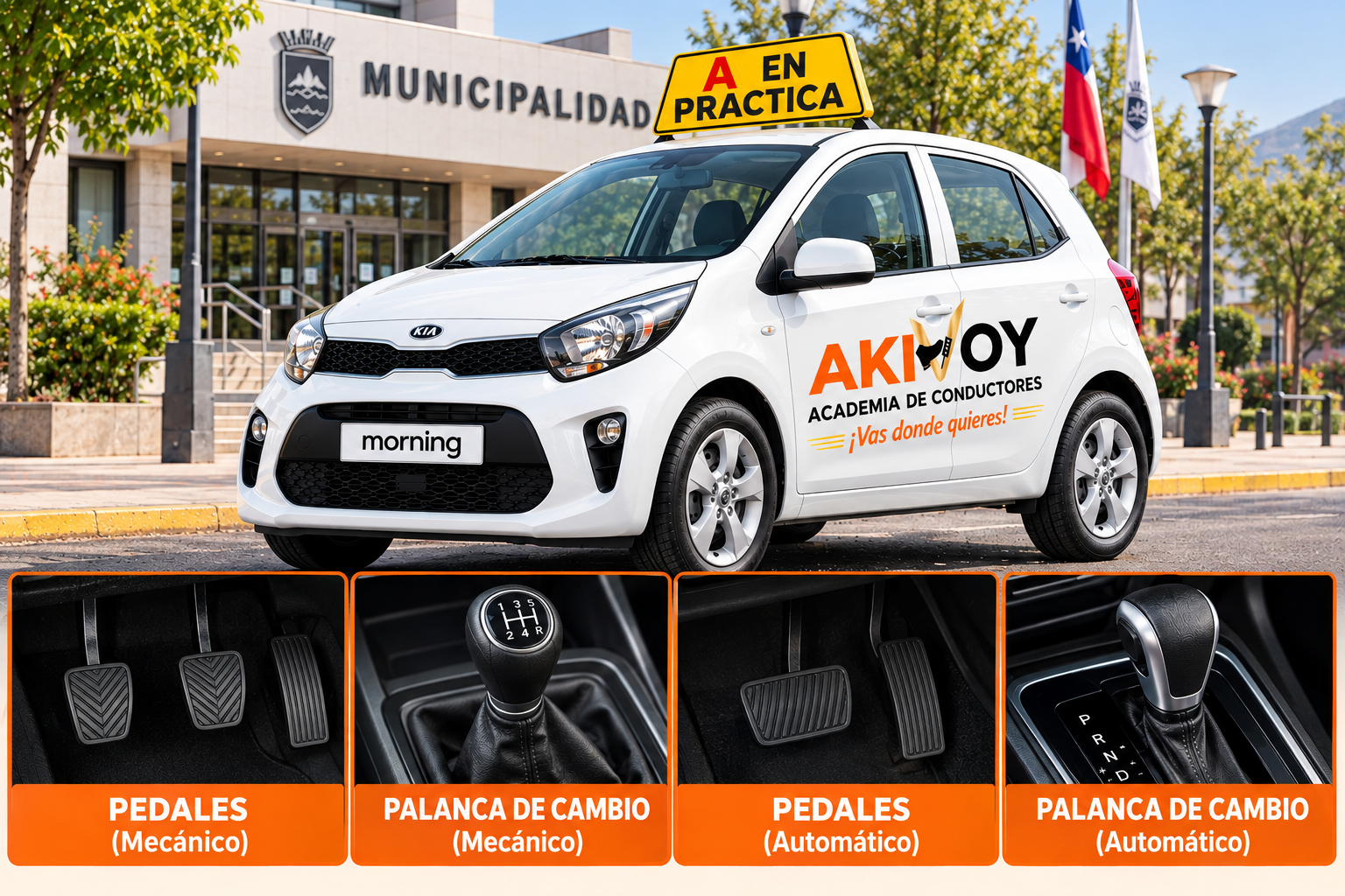 Arriendo auto escuela para examen municipal auto mecánico